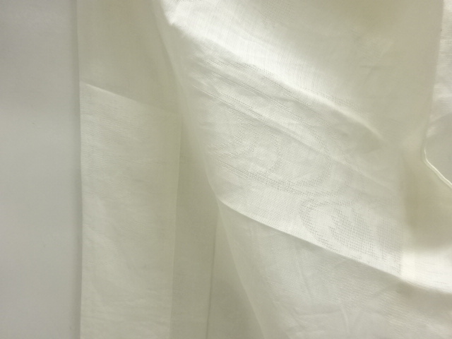  アンティーク　本麻すかし織流水に撫子模様長襦袢